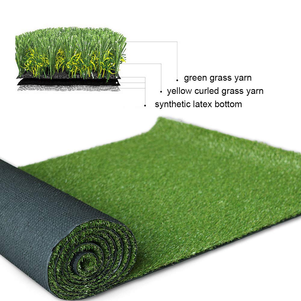 Amazon.com: Griclner 人造草坪草坪草坪2.0 公分逼真合成草墊,室內戶外